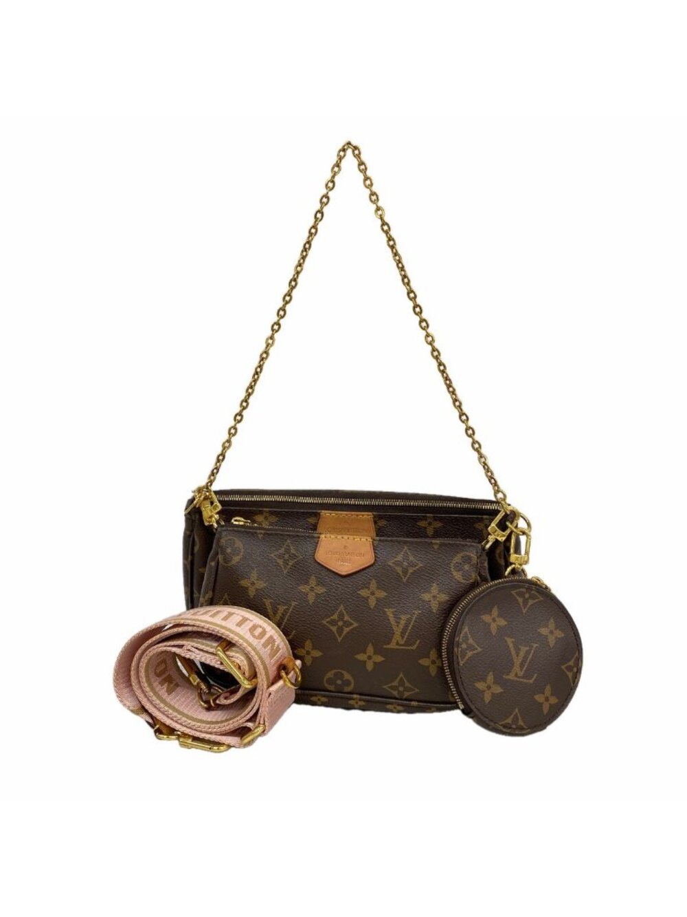 Louis Vuitton Handbag Monogram Multi Pochette Accessoires Brown Rose Clair